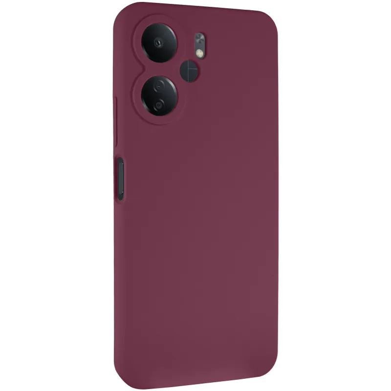 Чохол Silicone Case Lakshmi Premium із закритою камерою для Xiaomi Redmi 13C – Бордовий / Plum. Фото 1 з 6