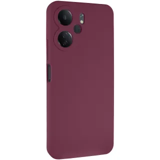 Чохол Silicone Case Lakshmi Premium із закритою камерою для Xiaomi Redmi 13C — Бордовий / Plum