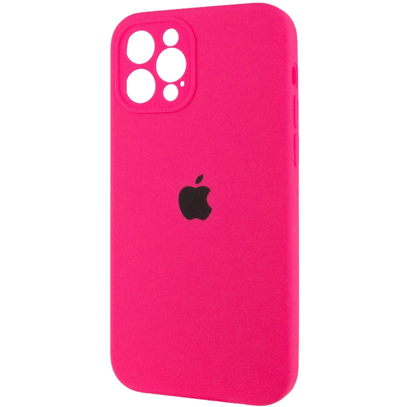Чехол Silicone Case с защитой камеры для Apple iPhone 12 Pro (6.1") – Розовый / Barbie pink. Фото 4 из 7