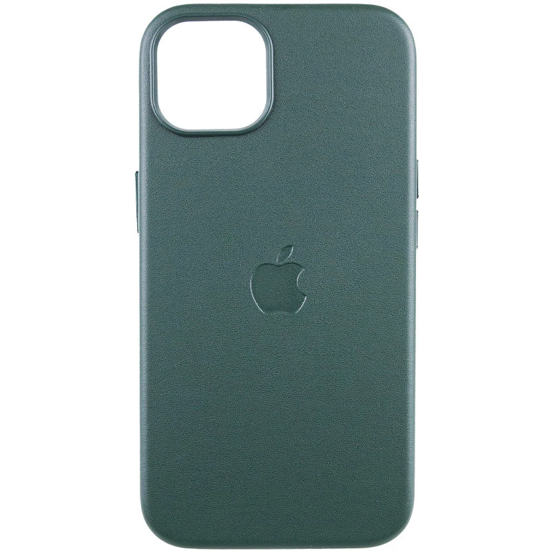 Кожаный чехол Silicone Case Premium с MagSafe and Animation для Apple iPhone 13 (6.1") – Sequoia Green. Фото 2 из 9