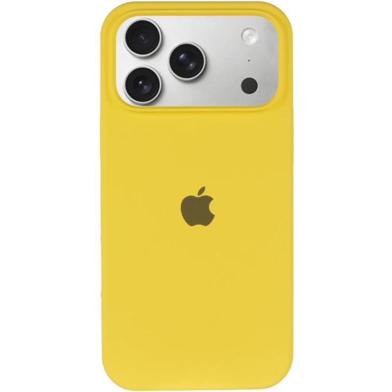 Чохол Silicone Case з закритим низом на Apple iPhone 17 Pro Max (6.9") – Жовтий / Yellow. Фото 3 з 6