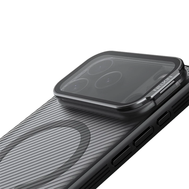 Карбоновая накладка Nillkin Camshield Prop Magnetic для Apple iPhone 17 Pro Max (6.9") – Transparent black. Фото 6 из 7