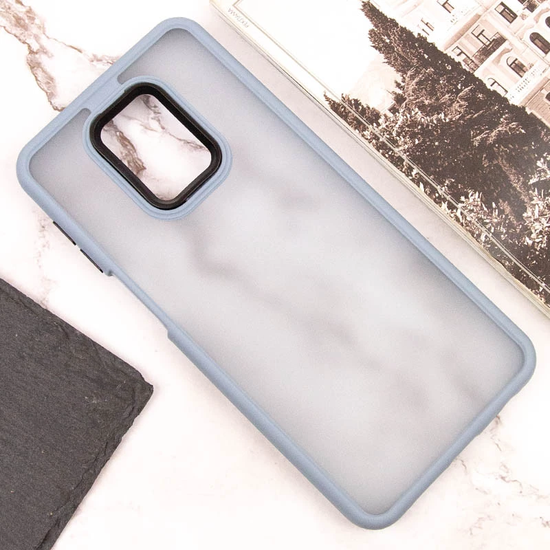Чохол TPU+PC Lyon Frosted на Xiaomi Redmi Note 9s / Note 9 Pro / Note 9 Pro Max – Блакитний / Sky Blue. Фото 5 з 7