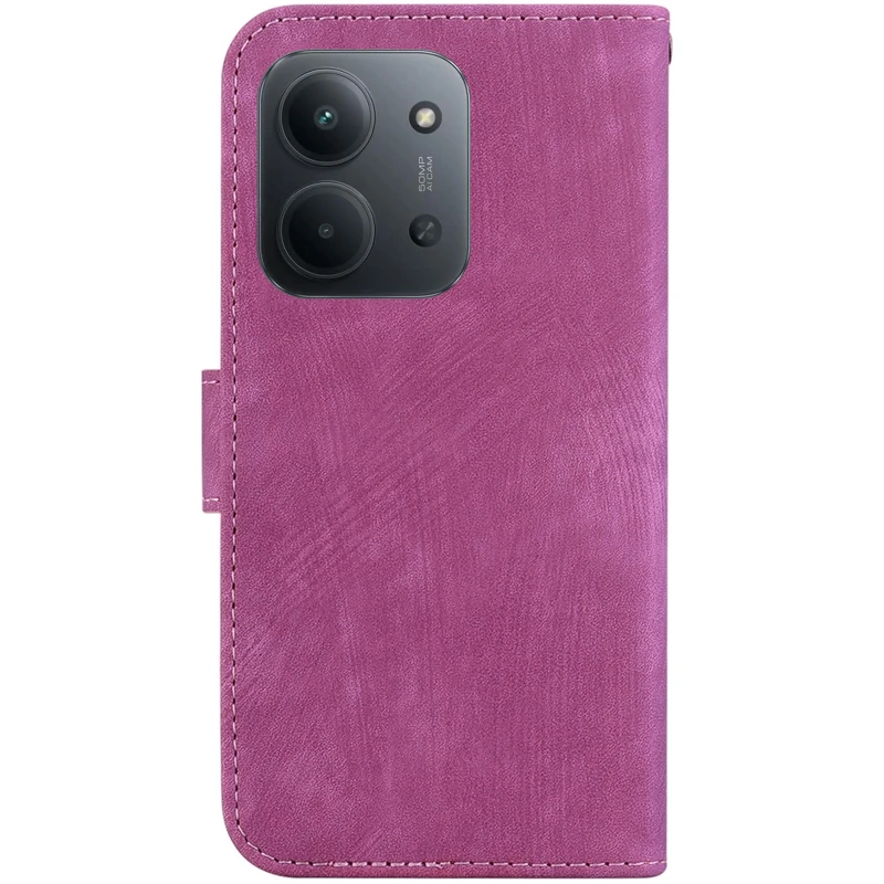 Шкіряний чохол-книжка Cute Tiger для Xiaomi Redmi 15C (EU) – Rose Red. Фото 3 з 5