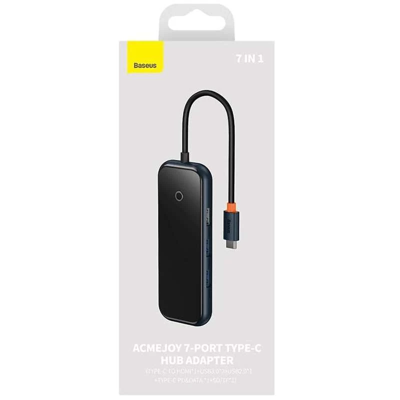 Перехідник Baseus Hub AcmeJoy 7-Port Type-C (HDMI*1+USB3.0*2+USB2.0*1+Type-C PD&Data*1+SD/TF) (WKJZ) – Dark Gray. Фото 12 з 12