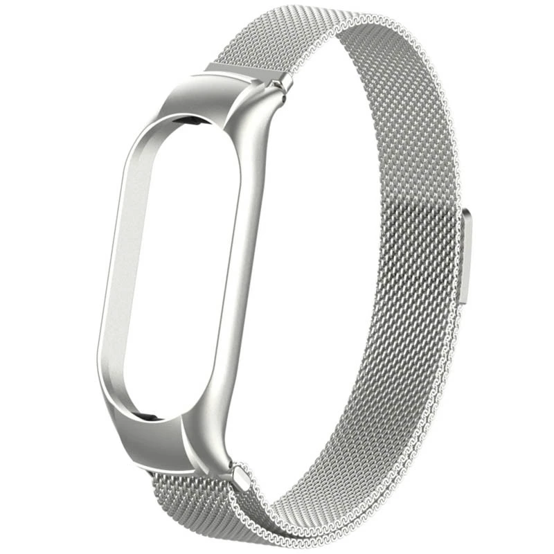 Ремешок Milanese Loop Design для Xiaomi Mi Band 5 – Серебряный. Фото 7 из 7