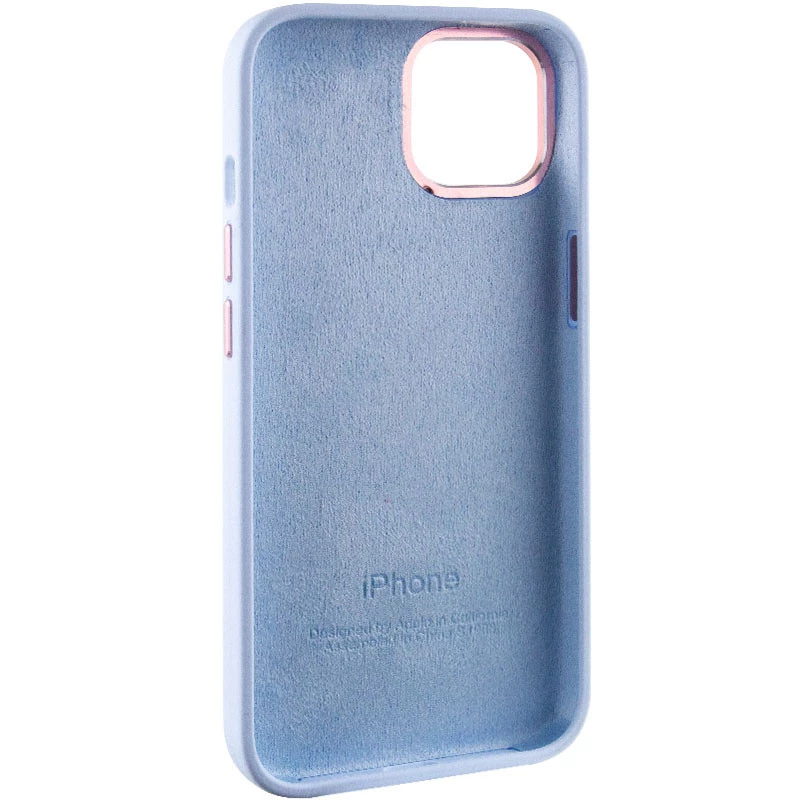 Чохол Silicone Case з металевими кнопками на Apple iPhone 12 Pro Max (6.7") – Блакитний / Cloud Blue. Фото 7 з 9