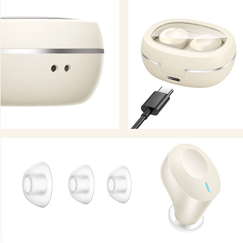 Бездротові TWS навушники Hoco EQ3 Smart – Milky White. Фото 2 з 3