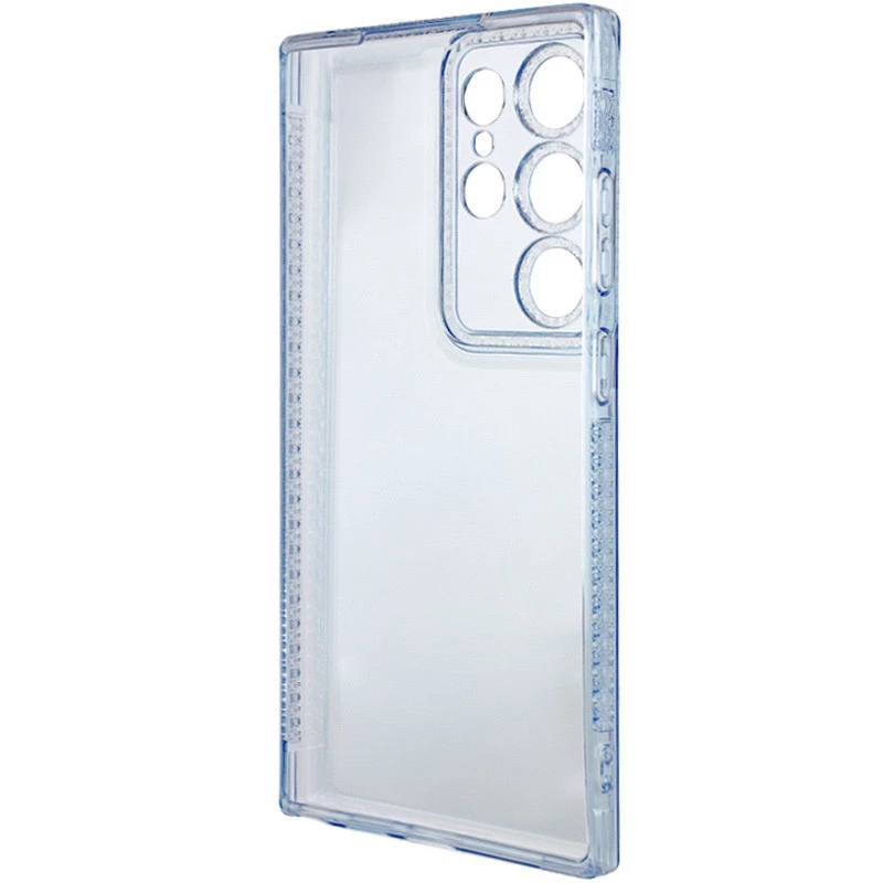 Силиконовый чехол с узором на Samsung Galaxy S22 Ultra – Голубой. Фото 3 из 6