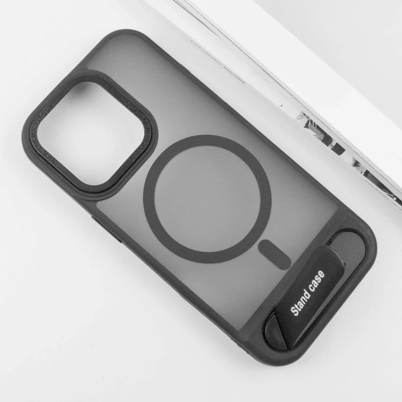 TPU+PC чехол Stand case для Apple iPhone 14 Pro Max (6.7") – Black. Фото 4 из 7