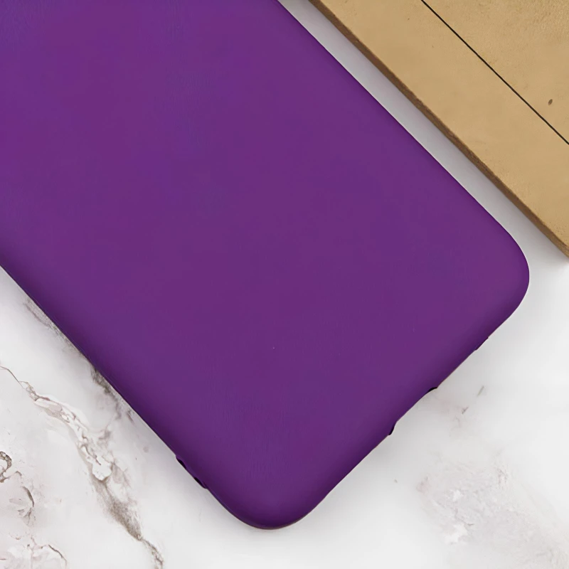 Цветной силиконовый чехол GETMAN с закрытой камерой на Samsung Galaxy A18 – Фиолетовый / Purple. Фото 3 из 3