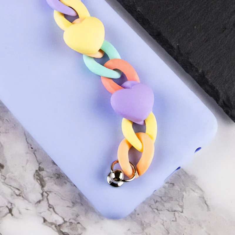 Чохол Heart з ланцюгом на Xiaomi Redmi A3 – Lilac Blue. Фото 5 з 9