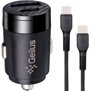 АЗП Gelius Inch Twix GP-CC010C USB+Type-C (QC/PD30W) + Type-C to Type-C фото 1 АЗП Gelius Inch Twix GP-CC010C USB+Type-C (QC/PD30W) + Type-C to Type-C фото 1 з 1