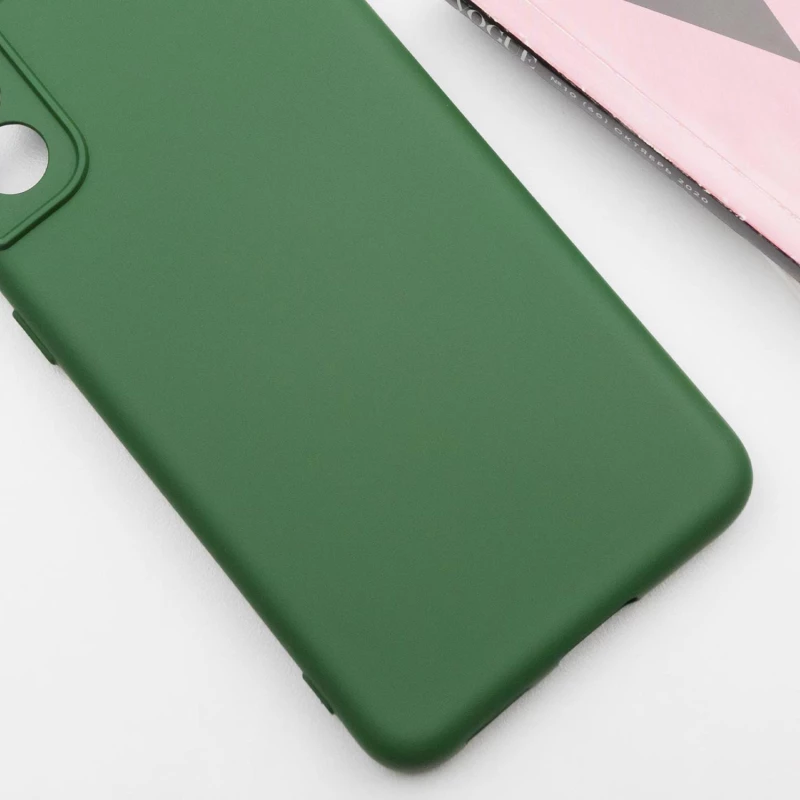 Чохол Silicone Case Lakshmi Plus з закритою камерою на Samsung Galaxy S24 FE – Зелений / Dark green. Фото 4 з 12
