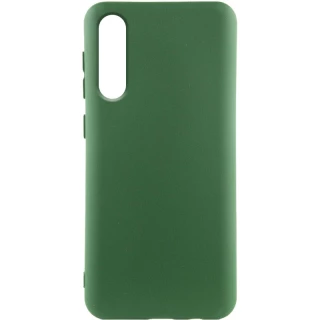 Кольоровий силіконовий чохол GETMAN на Samsung Galaxy A50 (A505F) / A50s / A30s — Зелений / Dark green
