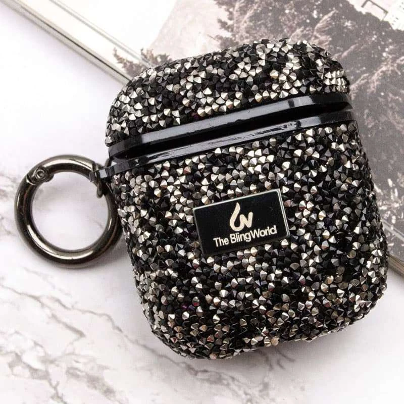 TPU чохол Bling World Rock Diamond для навушників AirPods 1/2 – Чорний. Фото 9 з 9