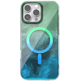 Силіконовий чохол Shiny Mountain (MagFit) для Apple iPhone 17 Pro Max (6.9") — Green / Blue