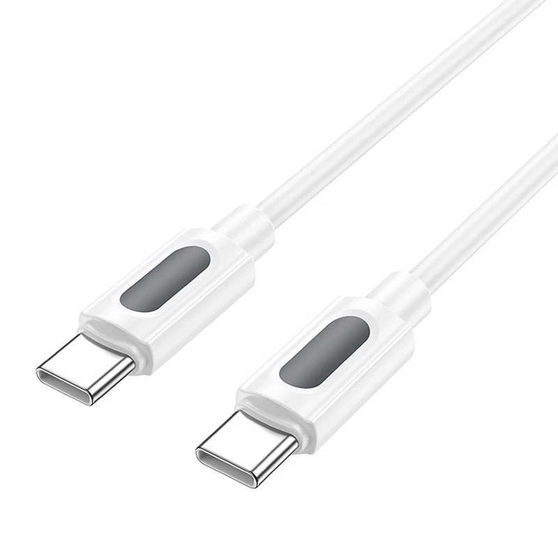 Дата кабель Borofone BX114 Structure Type-C to Type-C 60W (1m) – White. Фото 4 из 4