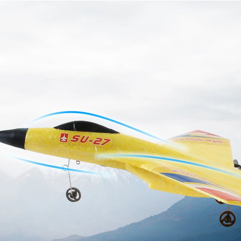 Літак на радіокеруванні SCHE HW28 SU27 Foam – Yellow. Фото 3 з 6