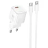 СЗУ Hoco N66 Ingenious PD35W (1USB-C) + кабель Type-C to Type-C – White. Фото 1 из 4
