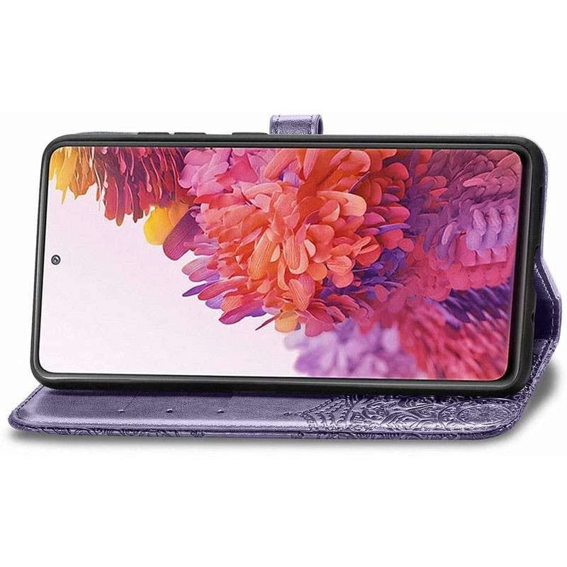 Шкіряний чохол-книжка Art Case з візитницею для Samsung Galaxy S20 FE – Фіолетовий. Фото 4 з 6