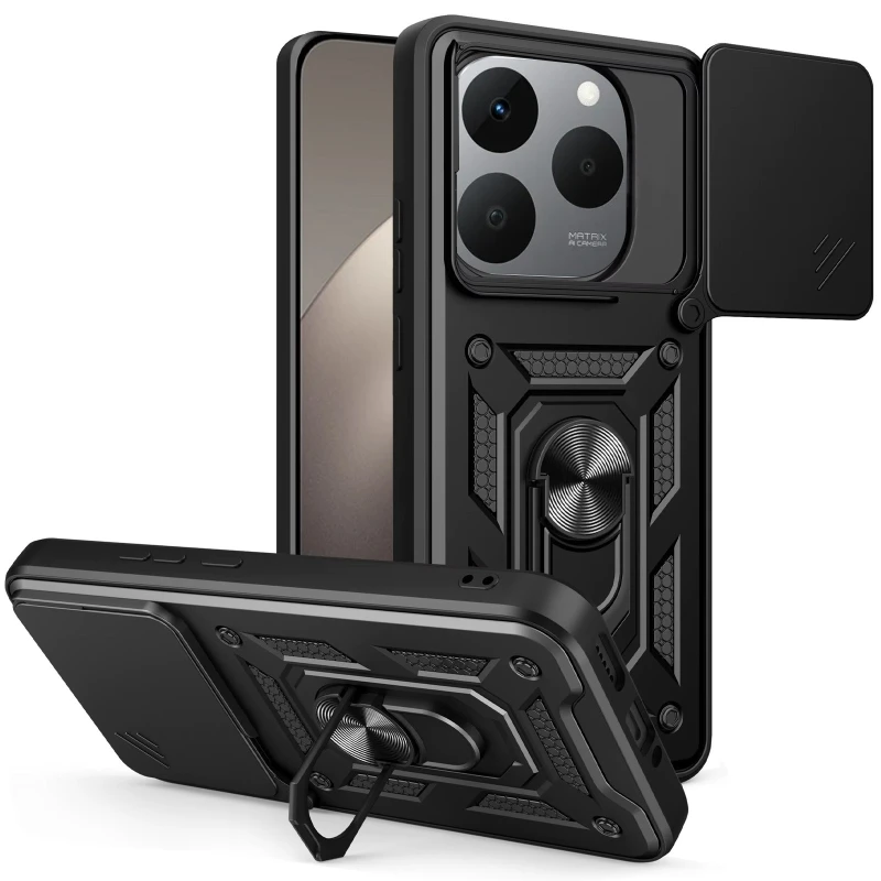 Ударопрочный чехол Serge Ring с защитой камеры для Realme 15T – Черный. Фото 1 из 1