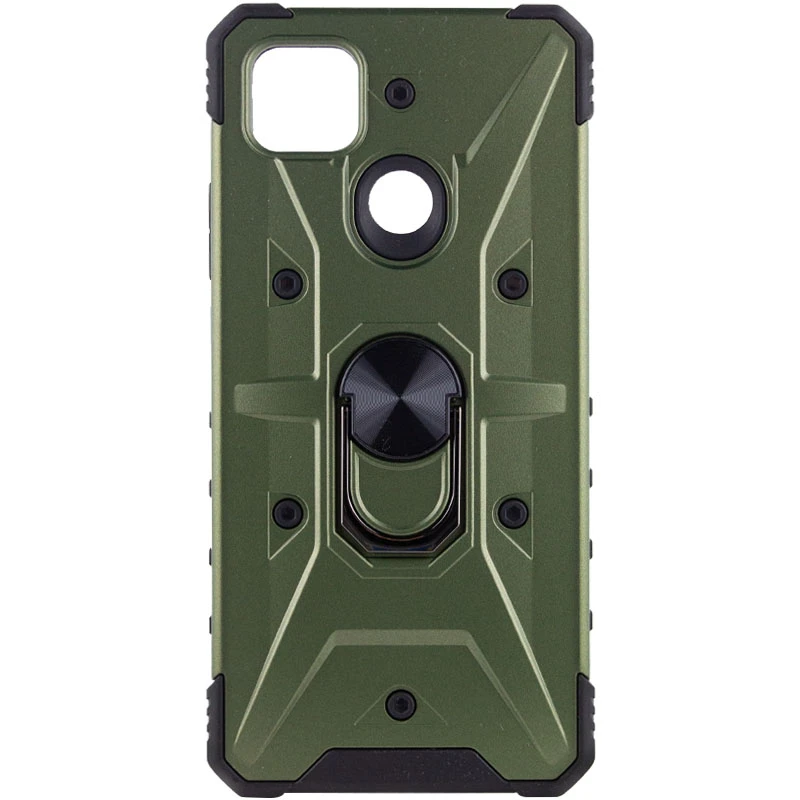 

Ударостійкий чохол Pathfinder з кільцем на Xiaomi Redmi 9C (Зелений / Army Green)