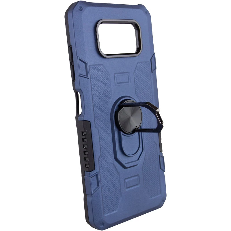 Протиударний чохол Military з підставкою-кільцем на Xiaomi Poco X3 NFC / Poco X3 Pro – Синій. Фото 4 з 6