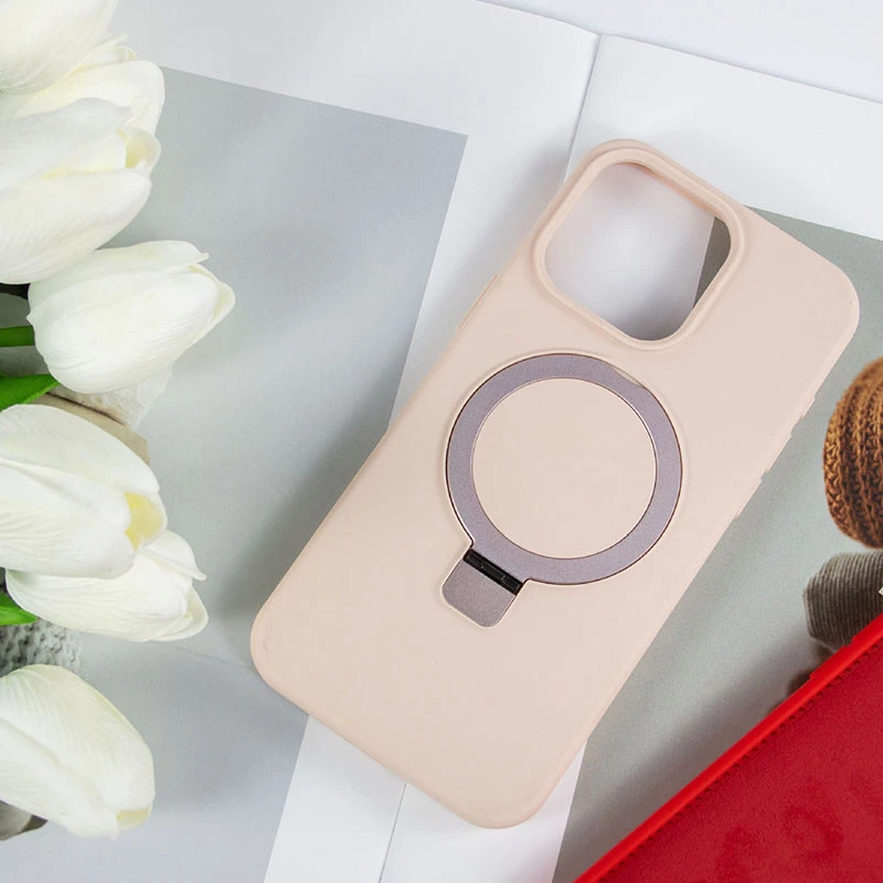 Силиконовый чехол Full Protective с кольцом-держателем (без логотипа) Apple iPhone 11 (6.1") – Pink. Фото 4 из 5