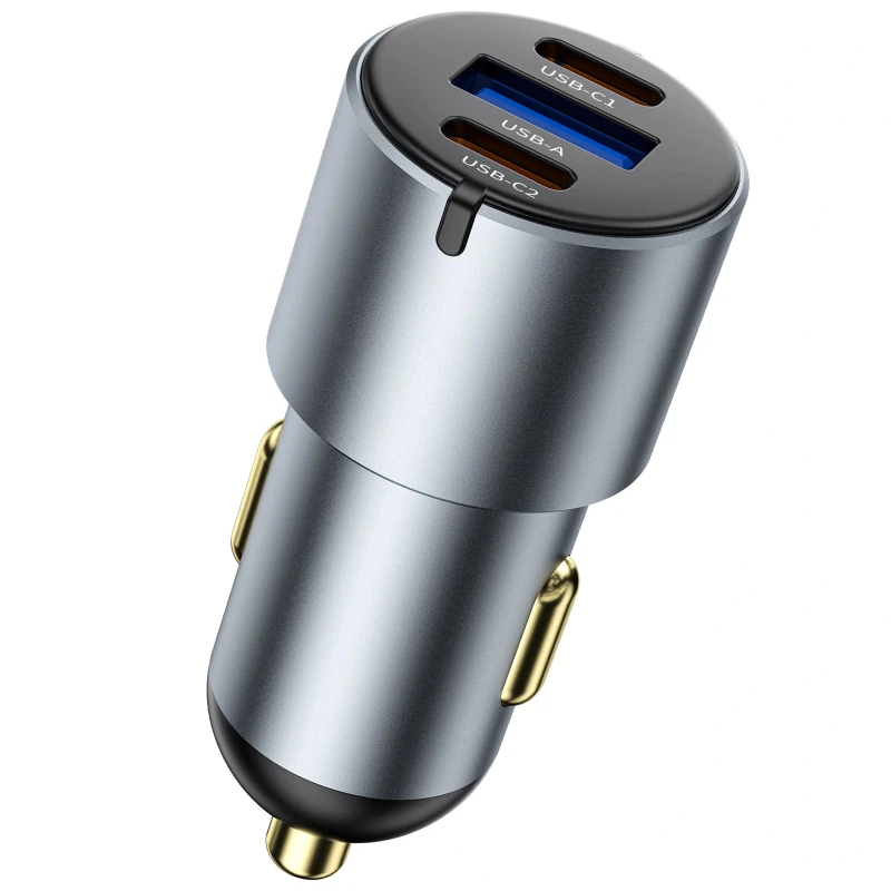 АЗП WIWU CC032 Nano Pro PD60W+QC3.0 (1USB-A/2C) – Gray. Фото 4 з 4