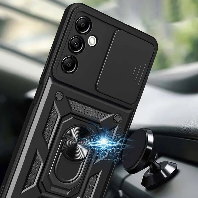 Ударопрочный чехол Ummi Camshield Serge Ring (in box) для Samsung Galaxy A36 5G – Черный / Black. Фото 3 из 3