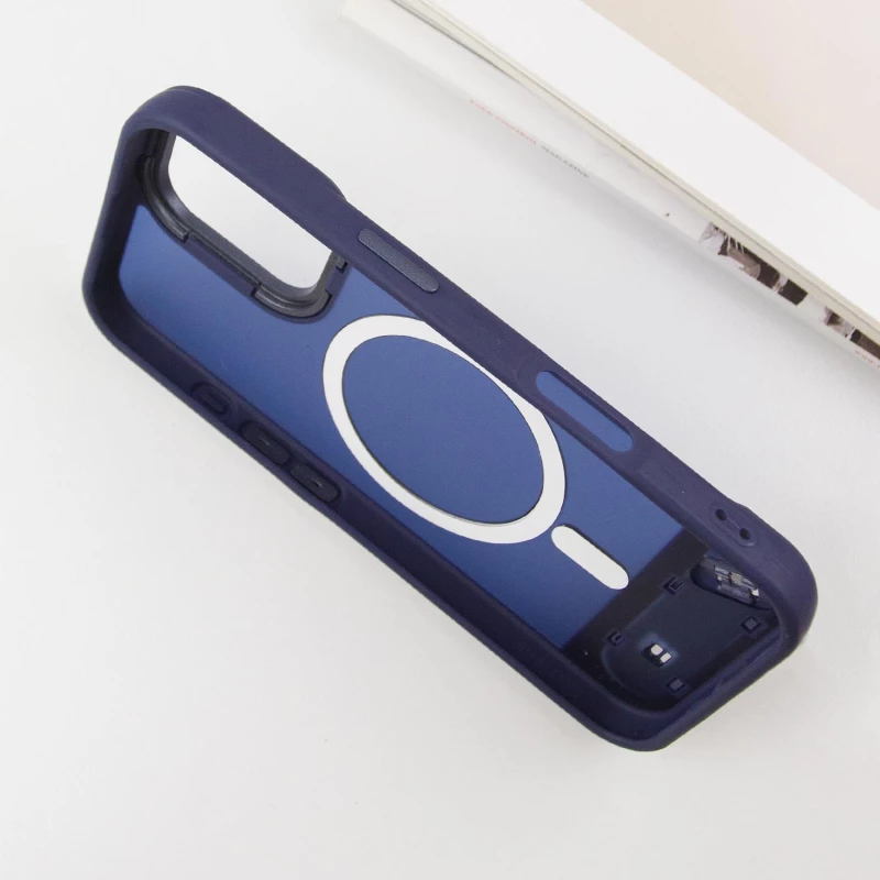 TPU+PC чохол Stand case для Apple iPhone 16 – Blue. Фото 6 з 8