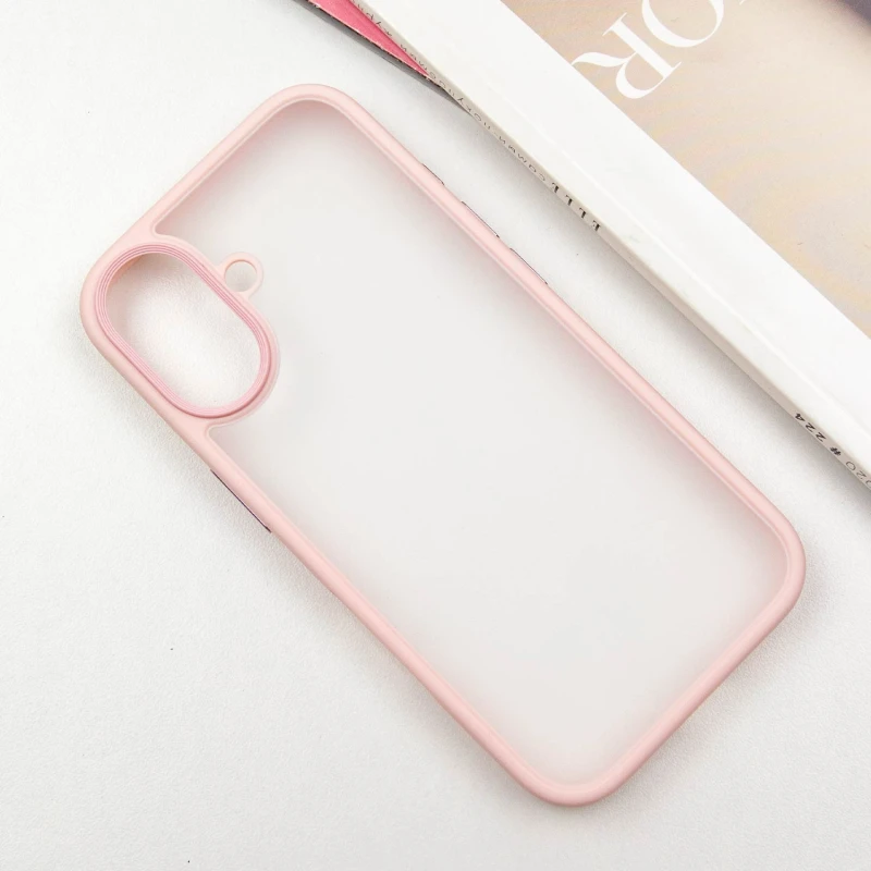 TPU+PC с металлическими кнопками для Apple iPhone 16 – Розовый / Pink. Фото 3 из 6
