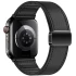 Ремінець Hoco WA34 Basic magnetic buckle silicone leather strap для Apple watch 44/45/46/49mm – Black. Фото 2 з 3