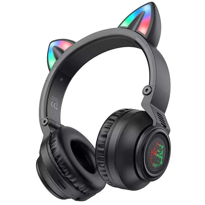 

Bluetooth-наушники BOROFONE BO18 Cat ear (Черный), Чорний