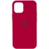 Чехол Silicone Case с закрытым низом для Apple iPhone 12 Pro (6.1") – Красный / Rose Red. Фото 1 из 3