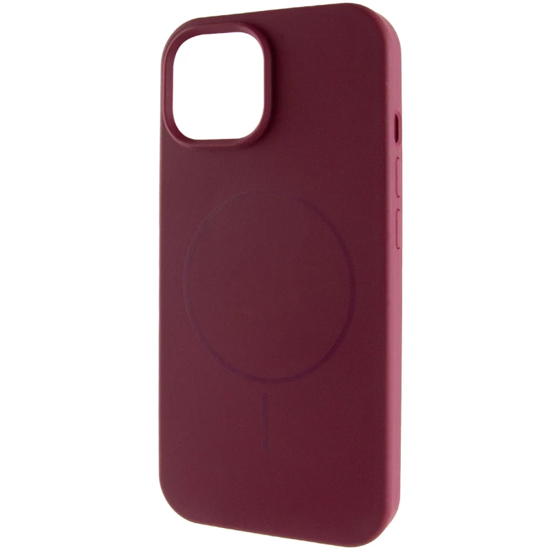 Чохол Silicone Armor Max no logo with MagSafe для Apple iPhone 12 (6.1") – Бордовий / Plum. Фото 2 з 6
