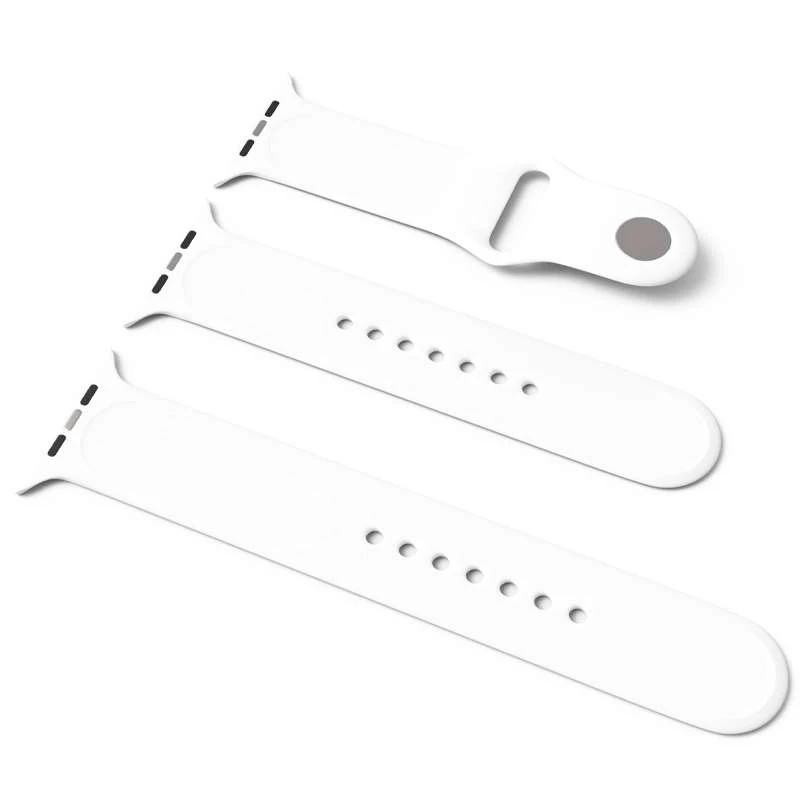 

Силиконовый ремешок для Apple Watch Sport Band 42 / 44 (S/M & M/L) 3pcs (Белый / White), Білий / white