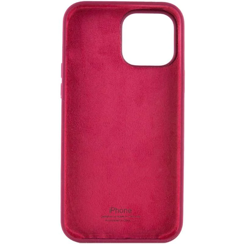 Чехол Silicone Case с закрытым низом для Apple iPhone 14 Pro Max (6.7") – Бордовый / Maroon. Фото 3 из 10