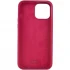Чехол Silicone Case с закрытым низом для Apple iPhone 14 Pro Max (6.7") – Бордовый / Maroon. Фото 3 из 10
