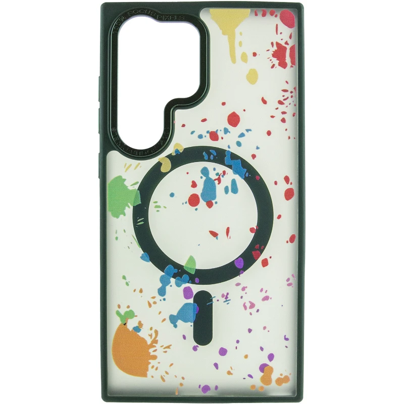 Чохол абстракція малювання з MagSafe на Samsung Galaxy S25 Ultra – Dark green. Фото 3 з 6