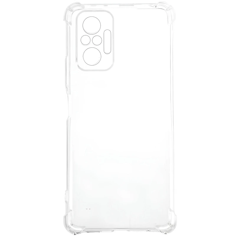 Ультратонкий силіконовий чохол GETMAN з критими бортами та камерою для Xiaomi Redmi Note 10 Pro – Безбарвний (прозорий). Фото 7 з 7