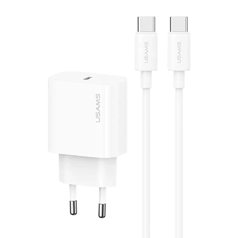 МЗП Usams US-CC226 Kit-Yi Ser. 20W (1USB-C) + кабель Type-C to Type-C фото 1 з 1