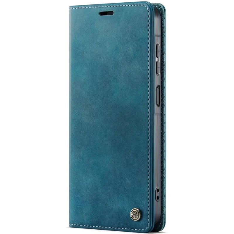 Шкіряний чохол-книжка CaseMe Nappa leather для Samsung Galaxy A08 – Blue. Фото 1 з 10