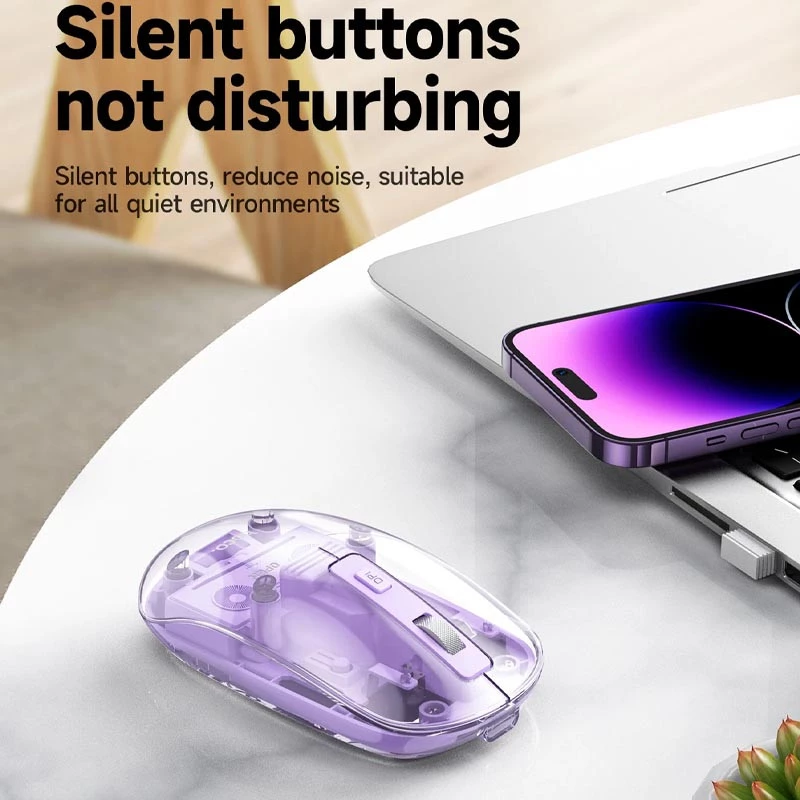 Миша Hoco GM29 Mysterios dual-mode – Romantic purple. Фото 4 з 6