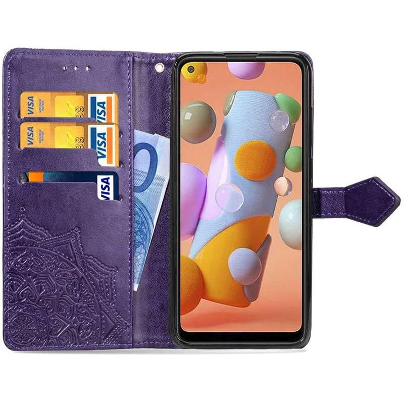 Чохол-книжка Art Case на Samsung Galaxy M11 – Фіолетовий. Фото 4 з 5