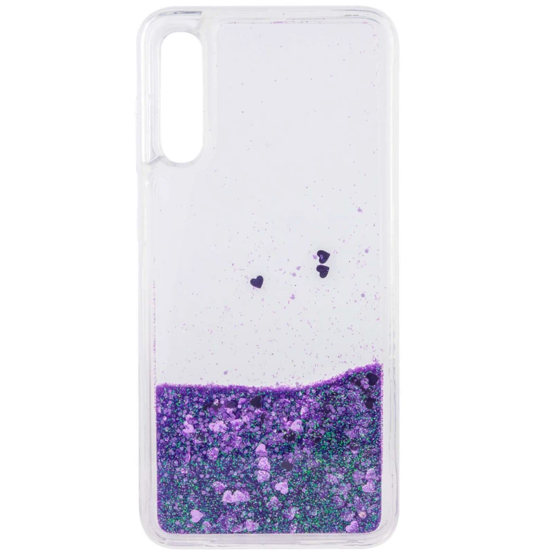 

Чохол Liquid hearts з блискітками, що переливаються, на Samsung Galaxy A50 (A505F) / A50s / A30s (Фіолетовий)