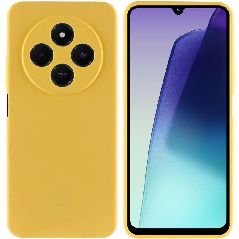 Чохол Silicone Case Lakshmi Plus з закритою камерою на Xiaomi Redmi 14C / Poco C75 – Жовтий / Flash. Фото 4 з 7