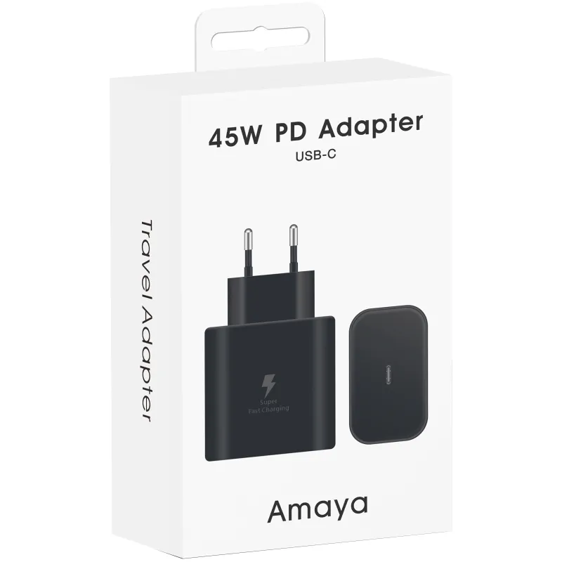 СЗУ Amaya SC45 PD45W (1USB-C) – Black. Фото 2 из 2