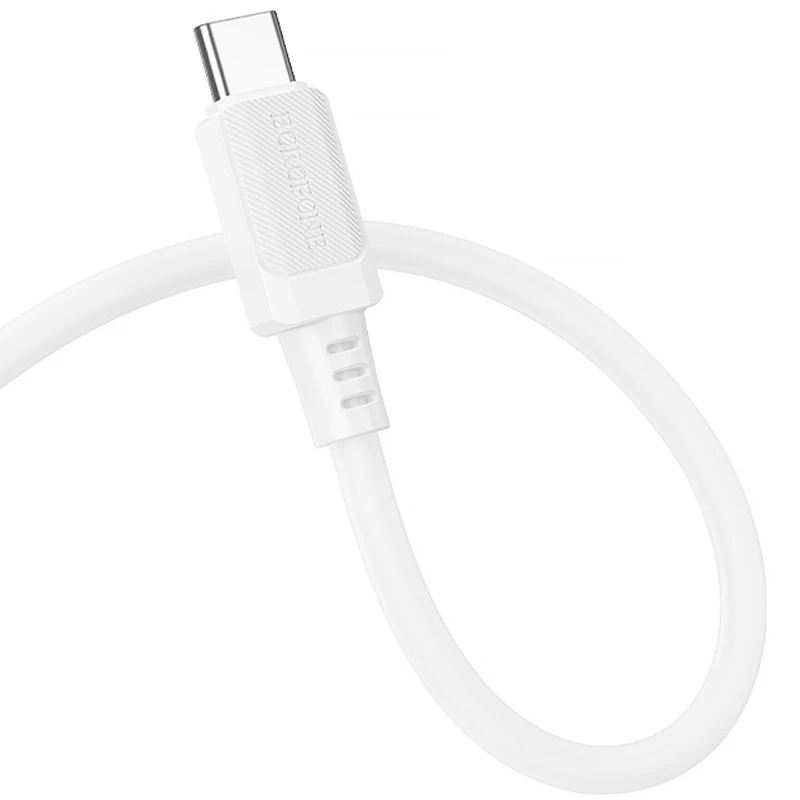 Дата кабель Borofone BX115 Lotto Type-C to Type-C 60W (1m) – White. Фото 3 з 4